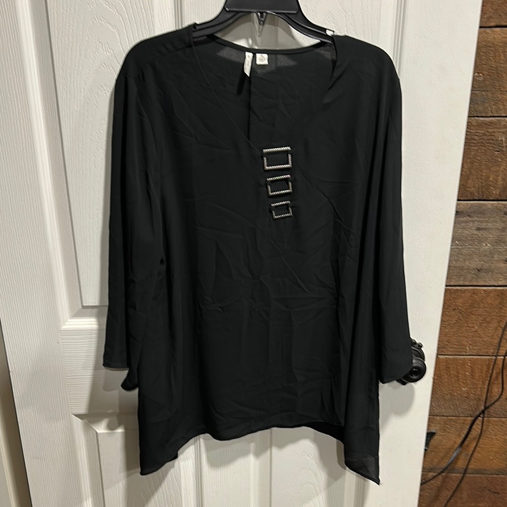 Elegant Black Women's Top T181
